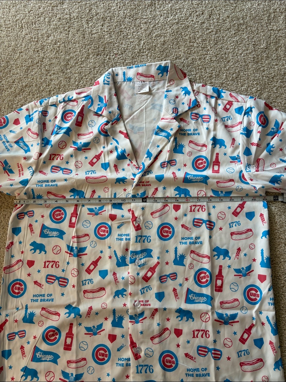 Chicago Cubs Jim Beam Short Sleeve Button Down Hawaiian Shirt -Adult Size XL New - Picture 10 of 12